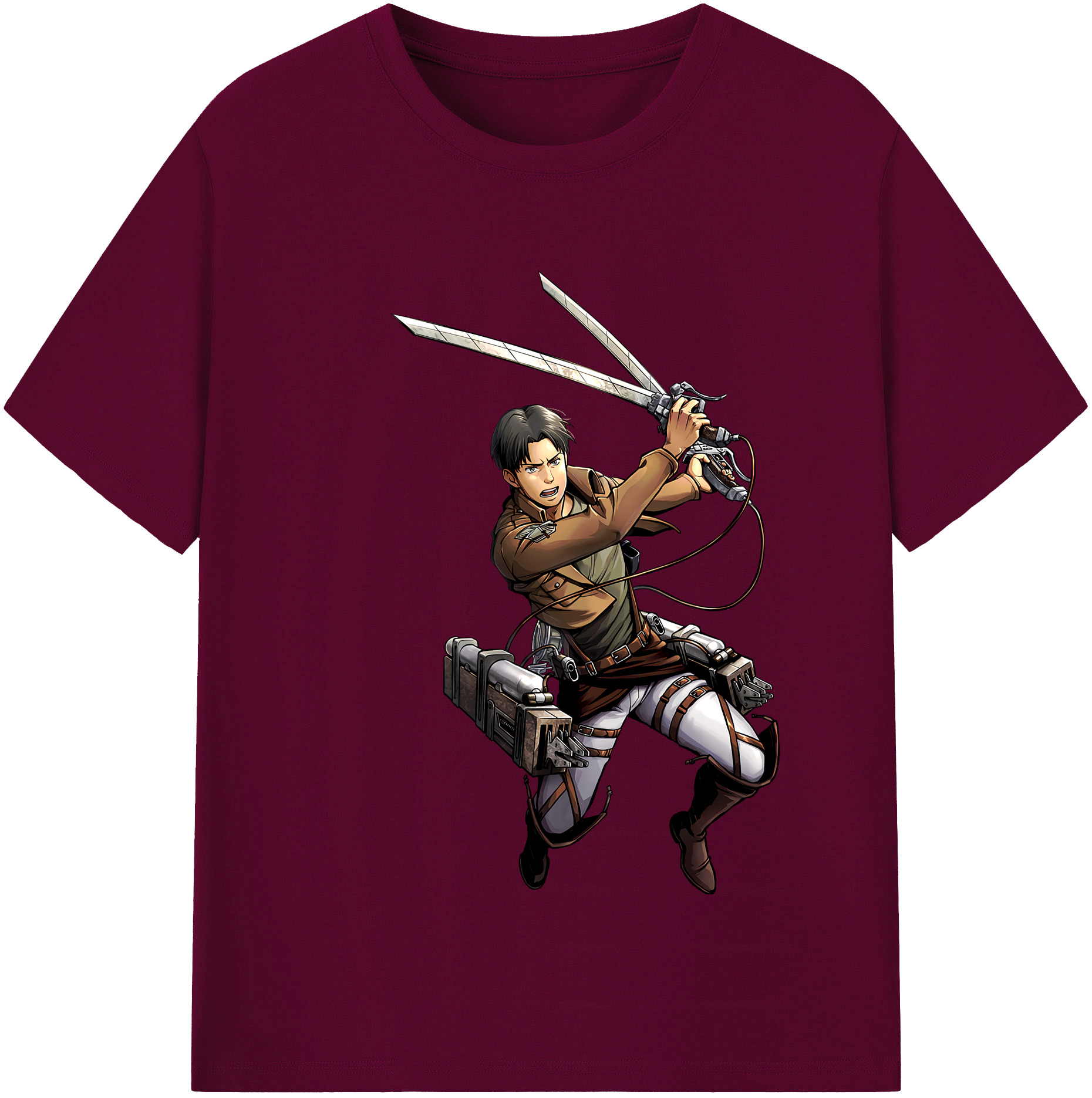（画像用） 進撃の巨人 Attack on Titan レディースカジュアルプリントTシャツ（綿100％）